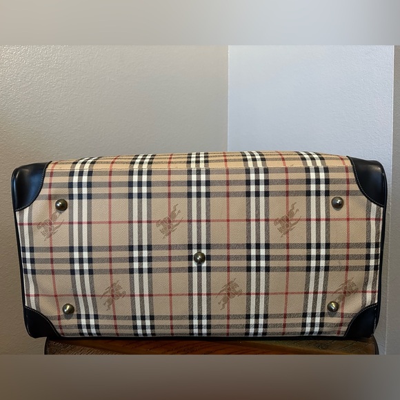 Burberrys Haymarket Check Travel Bag W Strap EUC! - Picture 8 of 16